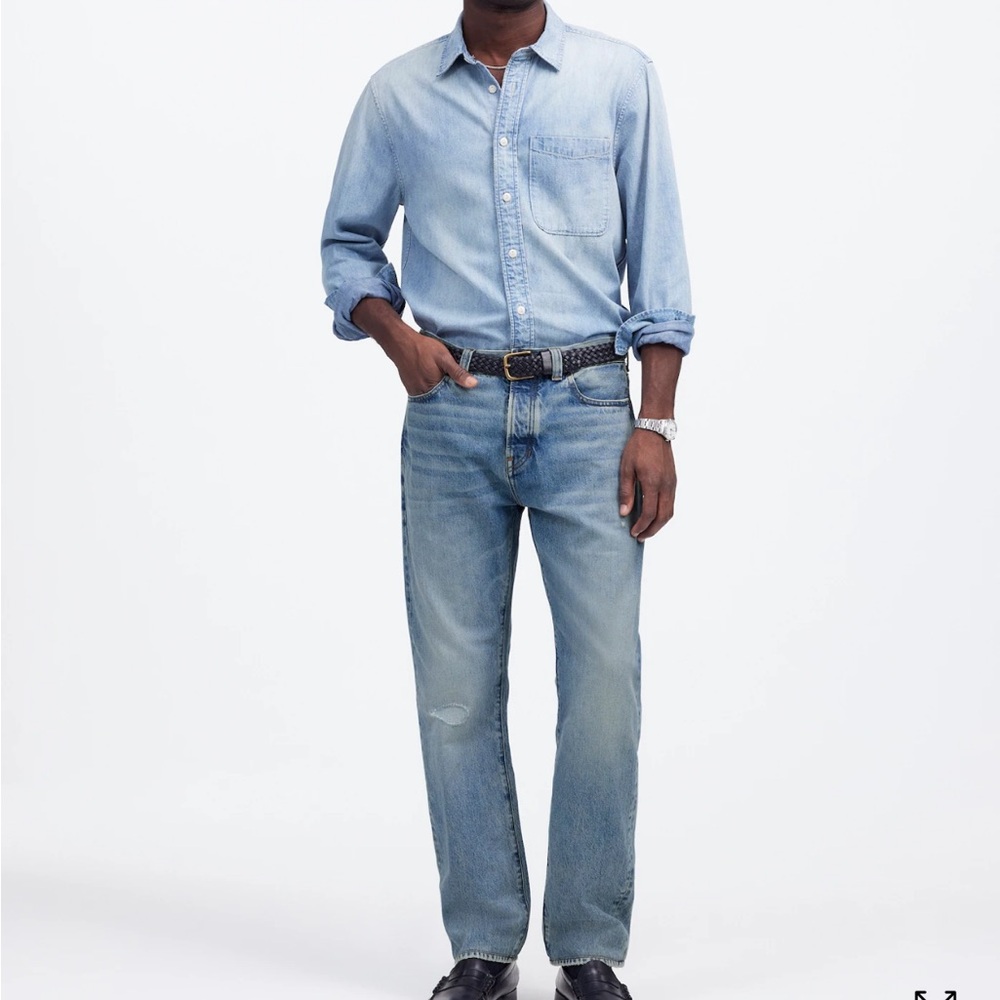 Madewell Blue Straight Jeans Classic Style